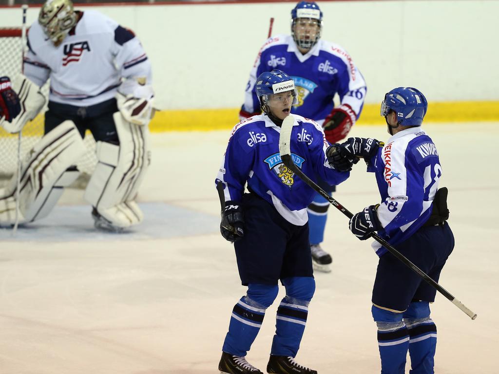 Janne Puhakka was Finland’s first openly-gay hockey player. Picture: Getty Images