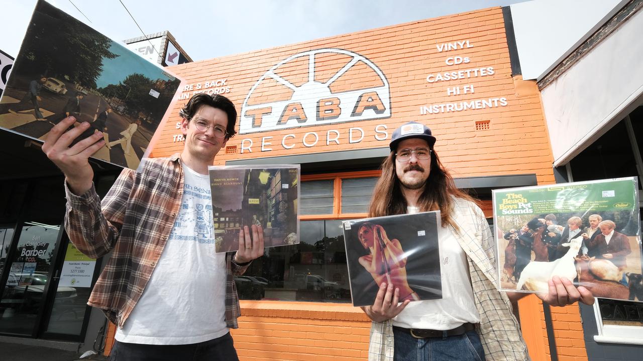 The duo, who both hail from Geelong, have been collecting records for more than 15 years. Picture: Mark Wilson