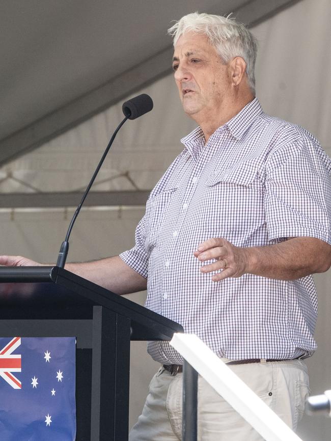 Bush poet Peter Fraser. Australia Day celebrations at Picnic Point in Toowoomba. Thursday, January 26, 2023. Picture: Nev Madsen.