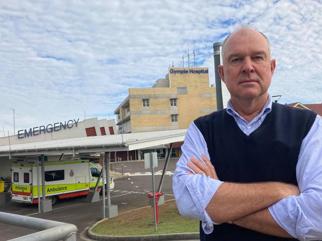 Tony Perret MP standing out the front of the Gympie Hospital