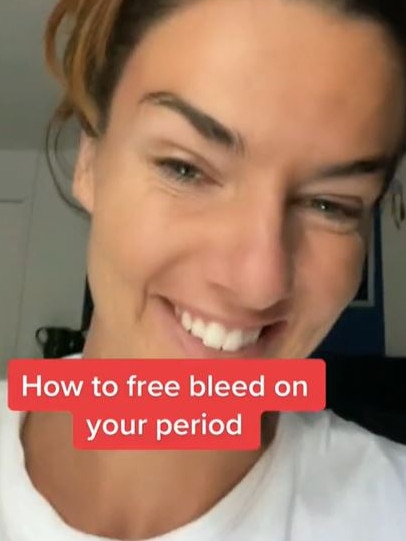 One creator has declared she doesn’t leave the house when free bleeding. Picture:TikTok/sacralsecret