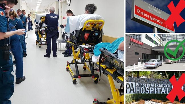 Queensland's best and worst performing emergency departments have been revealed.