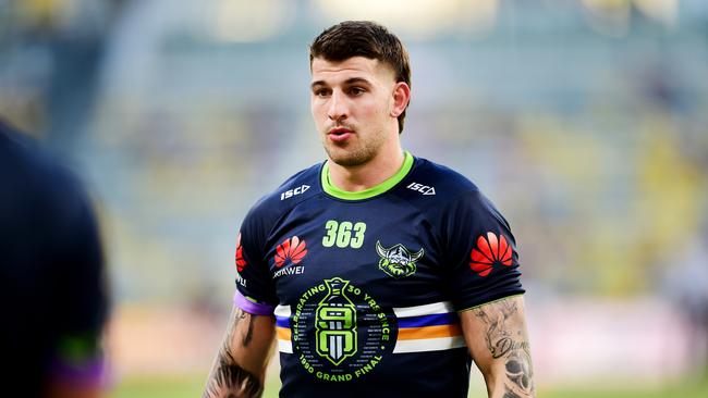 NRL; North Queensland Cowboys Vs Canberra Raiders at Queensland Country Bank Stadium, Townsville. Curtis Scott. Picture: Alix Sweeney