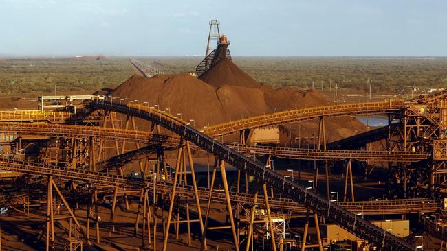 A processing plant at the Fortescue Metals Group Christmas Creek iron-ore mine located south of Port Hedland in the Pilbara region of Western Australia. Picture: Reuters