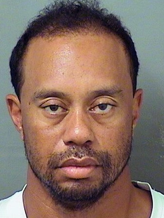 Tiger Woods is seen in a police booking photo after his arrest on suspicion of driving under the influence (DUI) May 29, 2017 in Jupiter, Florida. Woods has been released on his own recognizance. (Photo by The Palm Beach County Sheriff’s Office via Getty Images)