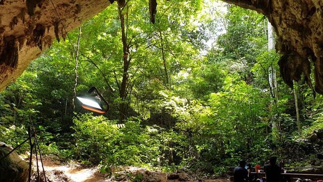 The remains were excavated at Liang Tebo cave. Picture: Tim Maloney