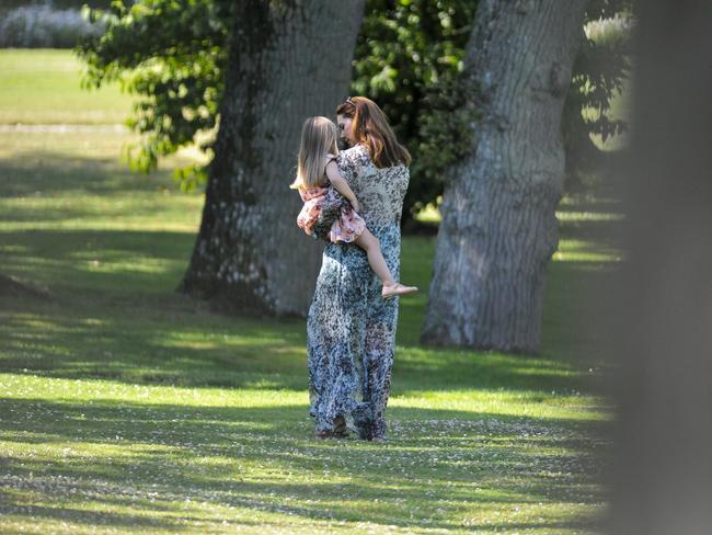 Mary shares an intimate moment with Princess Josephine in the garden.