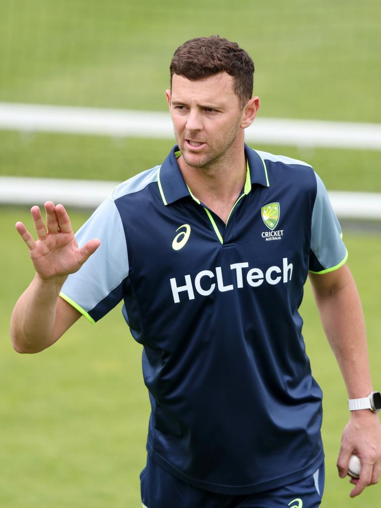 Josh Hazlewood was forced to wait for the chance to train at Lord's. Picture: Paul Harding/Getty Images