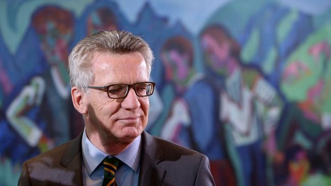 German Interior Minister Thomas de Maiziere. Picture: AFP