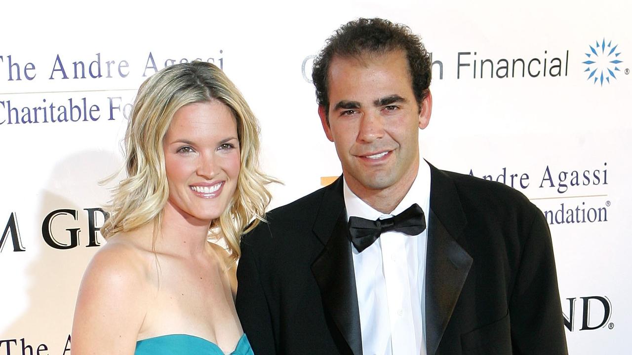 Actress Bridgette Wilson and tennis player Pete Sampras. Photo by Ethan Miller/Getty Images.