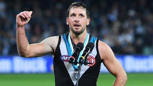 Travis Boak won his third Showdown medal on Saturday night.