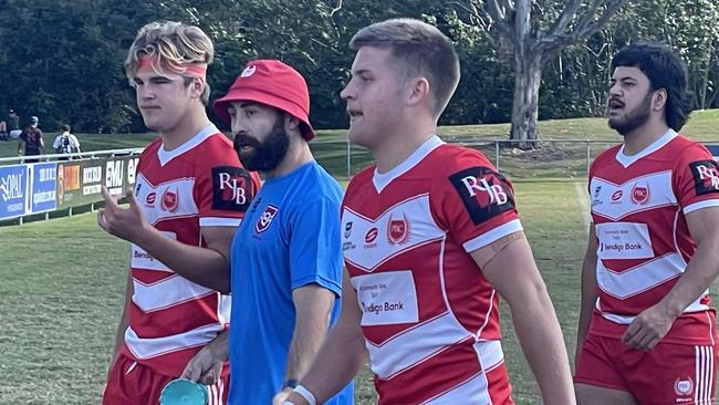 PBC SHS Queensland halfback Joshua Lynn, with Will Taylor in the background.