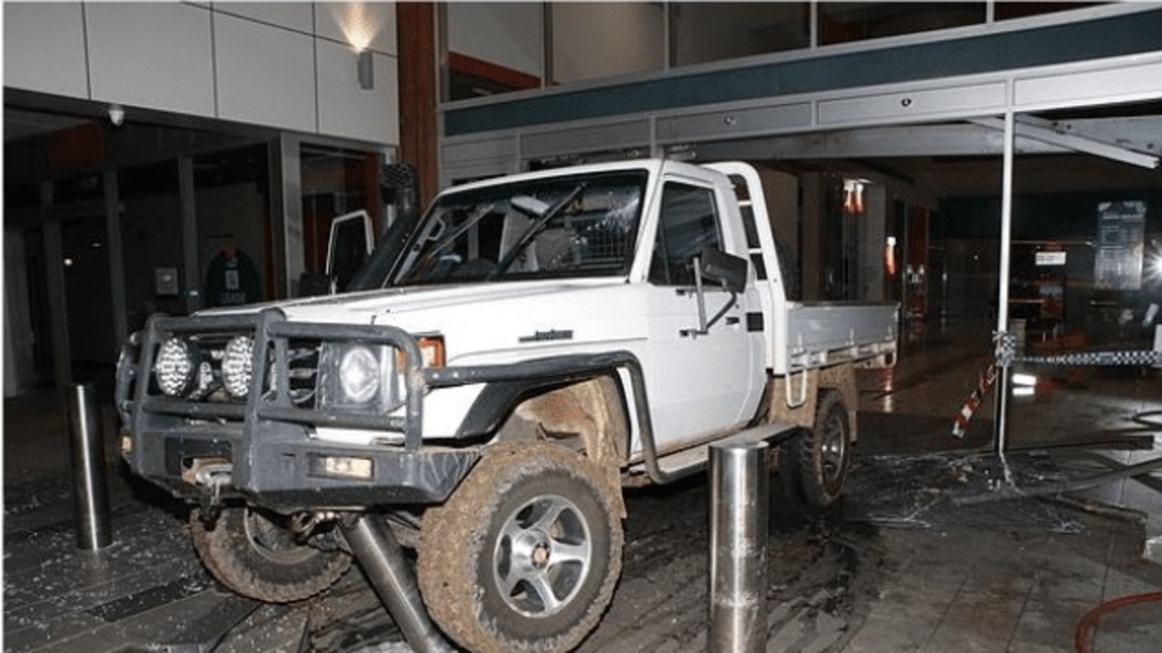 Queensland Police are seeking information from the public after an allegedly stolen Toyota Landcruiser rammed through the front of a shop within a shopping centre on Capricornia Highway and Codenwarra Road, Emerald on Tuesday, December 3.