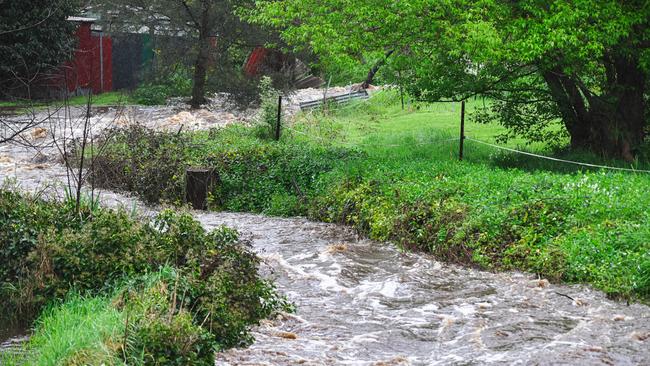 Railton. Flood waters on the North-West coast. Picture: Simon Sturzaker - Thursday October 13th 2022.