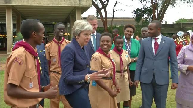 Theresa May has another go on the dancefloor 