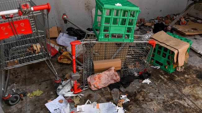 An alley behind Langhorne St where local business owners say there people are injecting drugs. Picture: Penny Stephens