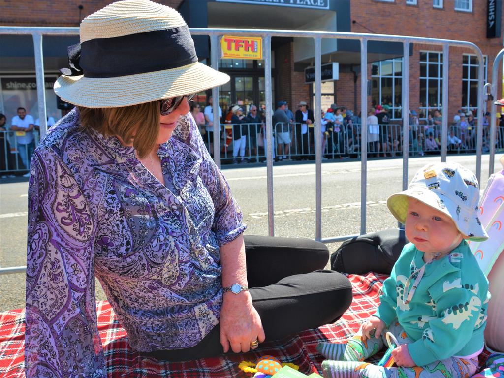 At the 2023 Grand Central Floral Parade are (from left) Jan Watkins and Banjo Hearn. Picture: Rhylea Millar