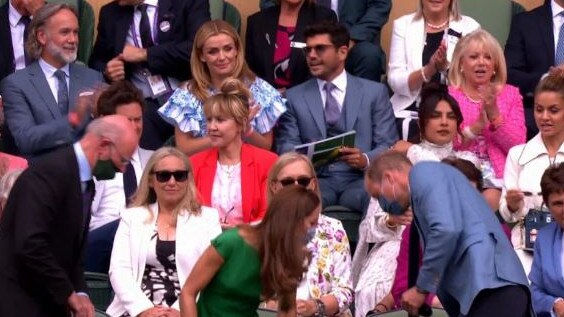 Kate Middleton and Prince William took centre stage but not for Priyanka Chopra, seated two rows behind them. Picture: Instagram