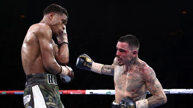 George Kambosos Jr. (R) has landed a new world title fight this year. Picture: Getty
