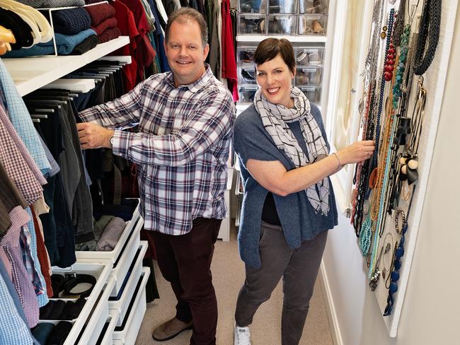 SMARTdaily. Dave and Briar Strutton run wardrobe organisation workshops in South Australia. Picture: Supplied