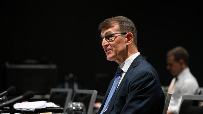 Former Brisbane Mayor Graham Quirk during a hearing of the Senate Standing Committee on Rural and Regional Affairs and Transport in Brisbane. Picture: Dan Peled / NCA NewsWire