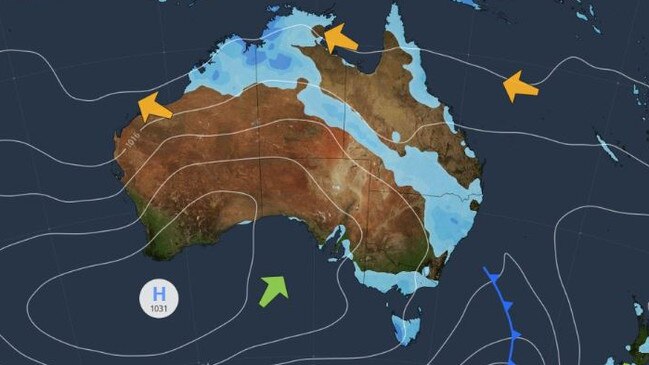 By Wednesday, the system will begin to impact parts of Queensland. Picture: WeatherZone