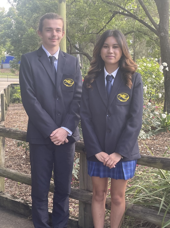 Matthew Bourke and Leyla Ayuban from Craenbrook High.