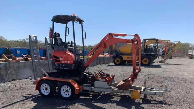 Some of the machinery stolen from Excavation Equipment on Carrington Rd, Toowoomba.