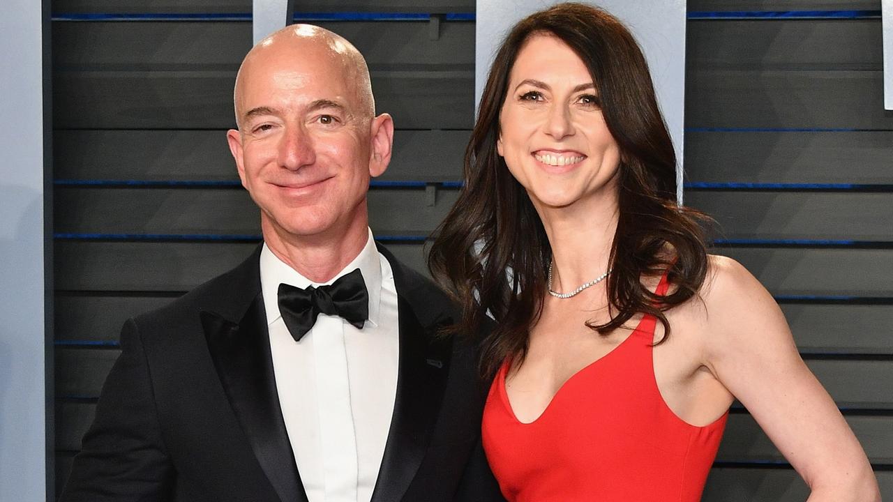 Jeff and Mackenzie Bezos’ divorce settlement was reportedly $US55 billion. Picture: Getty Images.