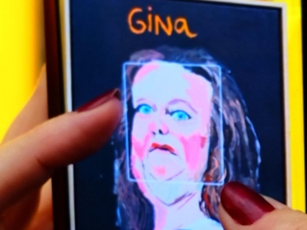 The Gina Rinehart artwork goes next level. Picture: news.com.au/James Weir