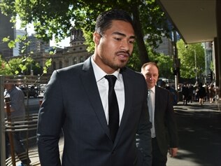 Rabbitohs star Kirisome Auva'a has escaped conviction for a drunken attack on an ex-girlfriend.