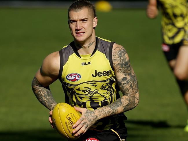 Richmond training at Punt Rd Oval this morning, Dustin Martin at training this morning. 18th August 2016. Picture: Colleen Petch