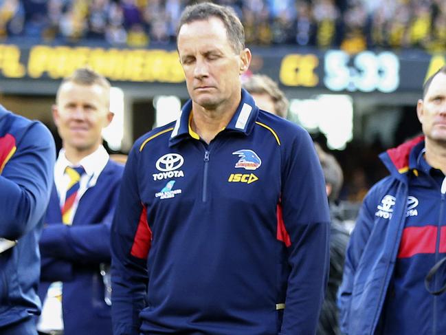 AFL - Grand Final - Adelaide Crows v Richmond Tigers at the MCG. Don Pyke watches the presentation. Picture Sarah Reed