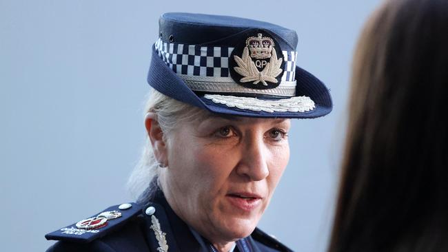 Police Commissioner Katarina Carroll leaving the Independent Commission of Inquiry into Queensland Police Service responses to domestic and family violence last week. Picture: Liam Kidston