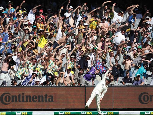 The crowd having some fun at the Boxing Day Test in 2023. Picture: Michael Klein