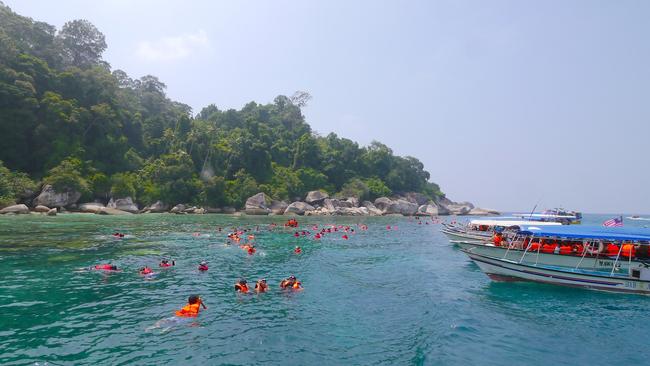 Dozens of tourists descending on Fish Point. Picture: Mar Pages