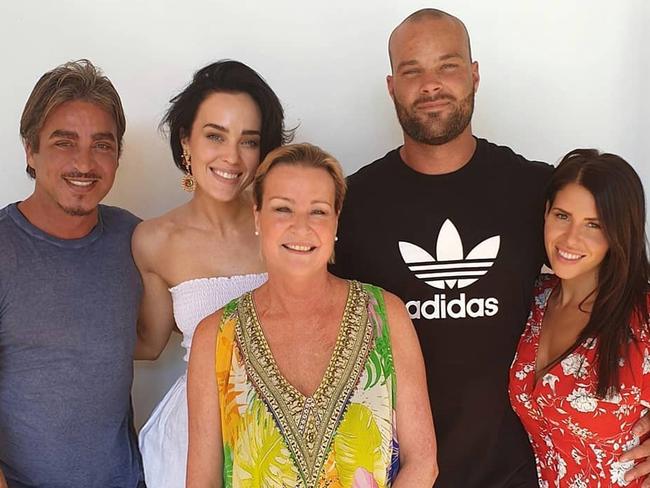 Budge and Ibrahim pictured with Budge’s family including her late mother Leone. Picture: Instagram