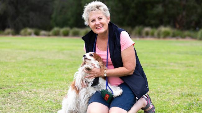 Joy Allen wants to let her dog Stella run free at Timbrell Park in Five Dock. (AAP IMAGE/Jordan Shields)