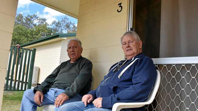 Kevin Donnally  with Ray Howson, Roma Meals on Wheels president. Picture: Jorja McDonnell