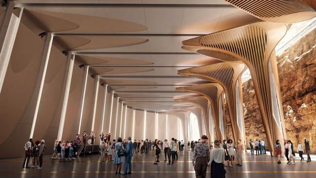 Barangaroo’s The Cutaway has become a central hub for arts and culture in the heart of the CBD – and now it’s up for a multimillion-dollar upgrade. Picture: Fjmstudio