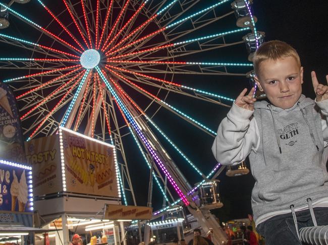 Kilton Scott having the best time at the 2024 Mildura Show. Picture: Noel Fisher