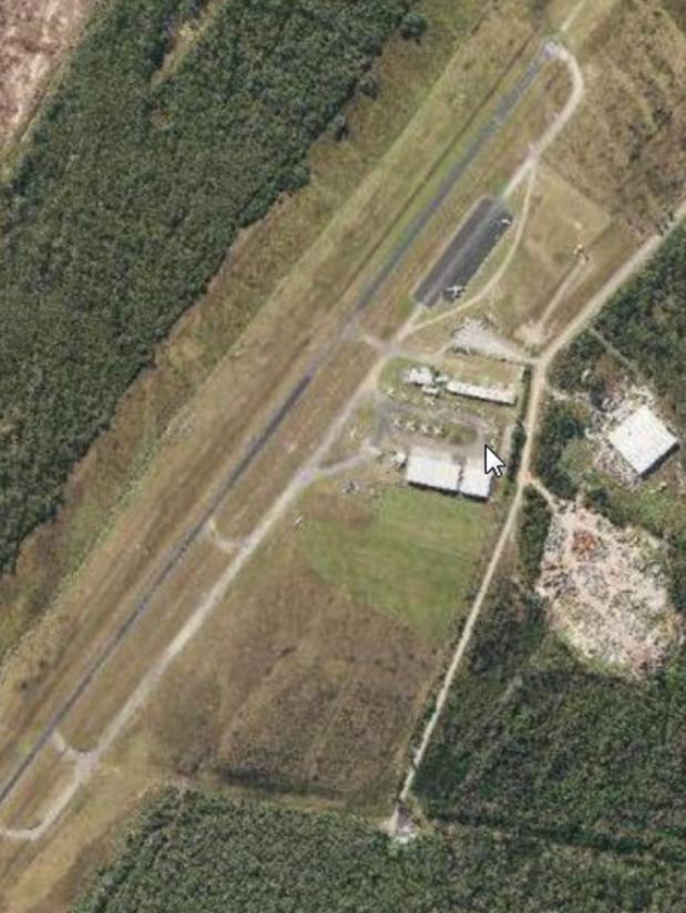 An aerial view of the current airport site in Warnervale
