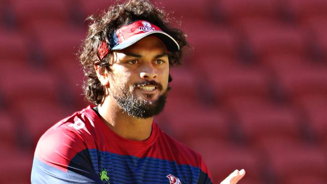 Karmichael Hunt has his first meeting with the QRU. Pic Annette Dew