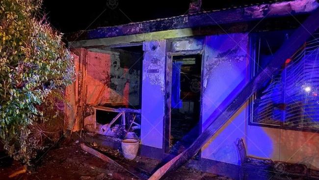 NT Police, Fire, and Emergency Services are investigating a structure fire that occurred at a residence on Kraegen Street in The Gap on May 12, 2023. Picture: PFES