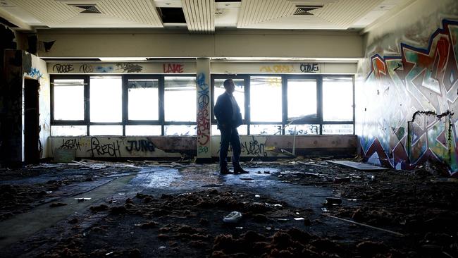 Only about 20 people stopped by to save the Balmain Leagues Club in Rozelle, left derelict since 2009. Picture: John Appleyard