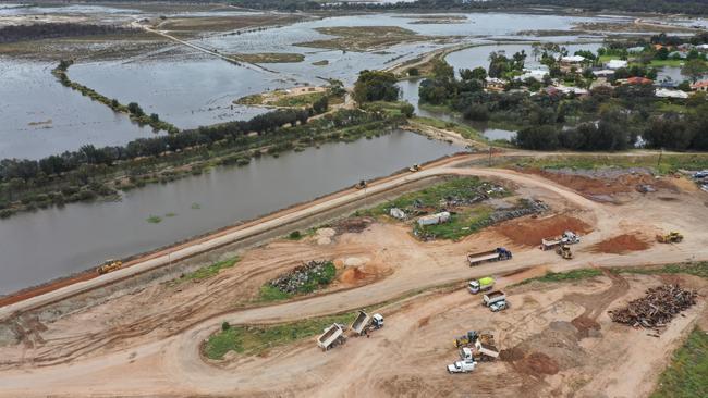 Renmark Hospital levee bank. Picture: Mapping Services Australia