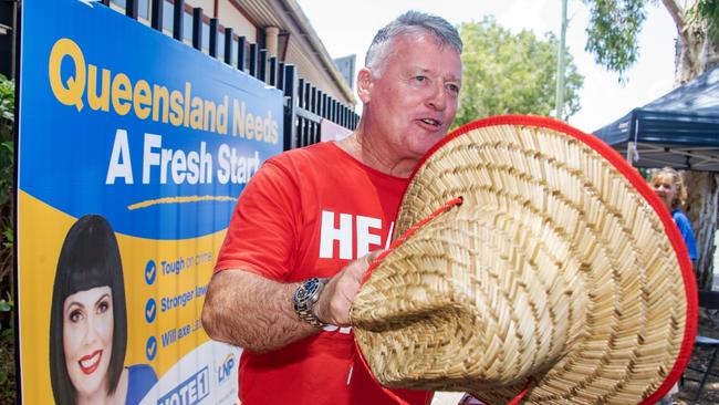 The ALP’s Member for Cairrns Michael Healy on the hustings at Cairns State High School on Saturday morning. Picture: Brian Cassey