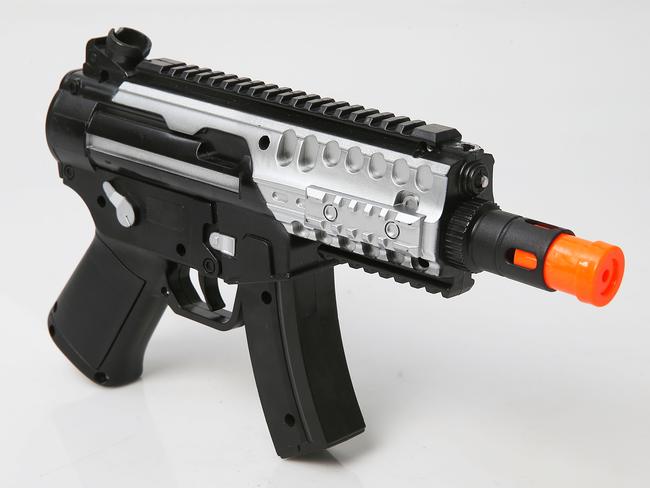 Toy guns have an orange plug in the barrel. Picture: Ian Currie