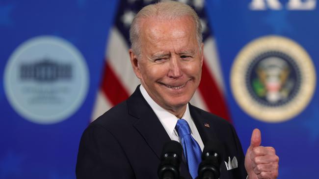 Joe Biden’s $US1.9 trillion Covid-relief plan, months in the making, is one of the largest US rescue packages ever. Picture: AFP