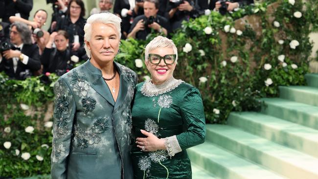 Baz Luhrmann and Catherine Martin at last week’s Met Gala. Picture: Aliah Anderson/Getty